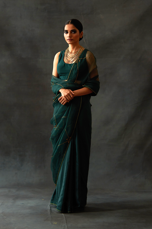 Muneer Saree (Teal)