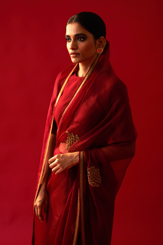 Jameelah Saree (Maroon Red)
