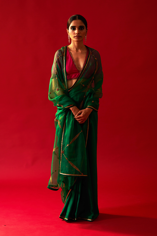 Sabaa Saree (Emerald Green)