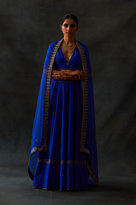 Shabnam Lehenga Set (Electric Blue)