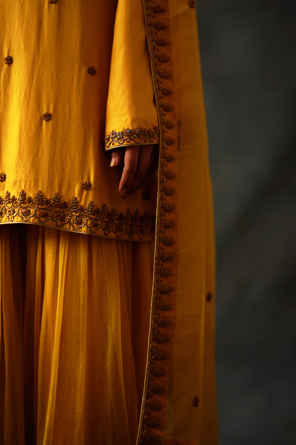 Kiara Sharara Set (Mustard)
