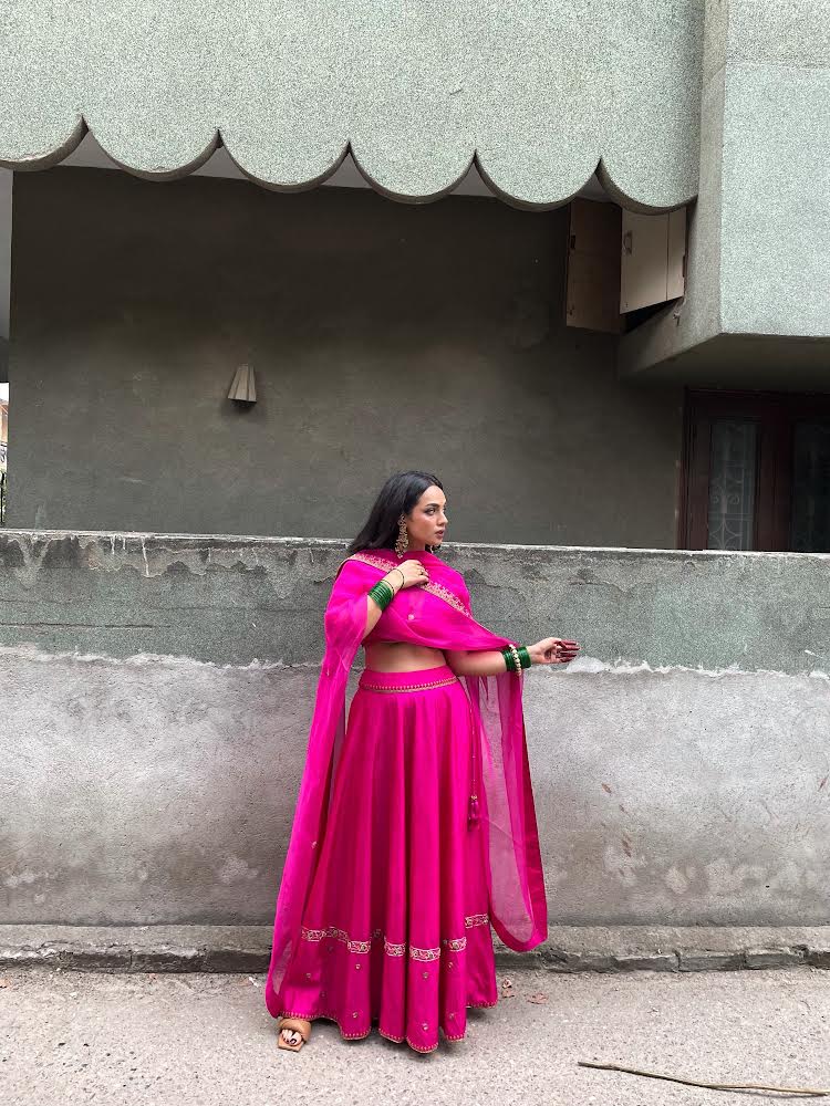 Shabhnam Lehenga Set RANI PINK NEHA SINGH)