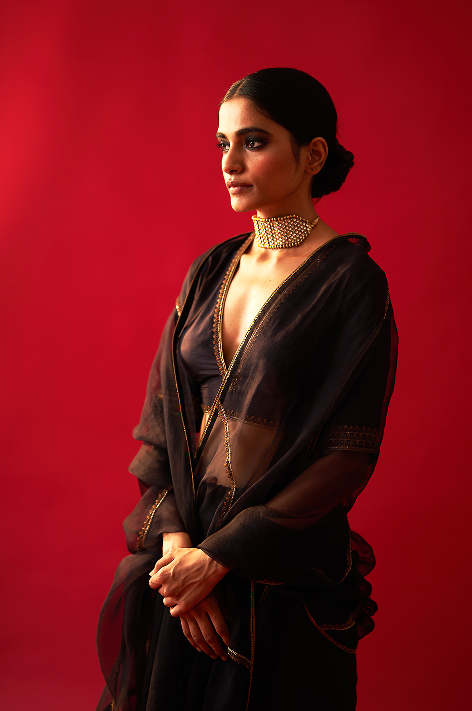 Tahera Saree (Black)