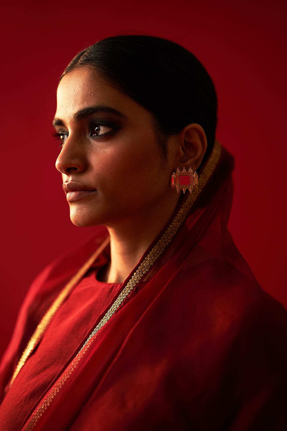 Jameelah Saree (Maroon Red)
