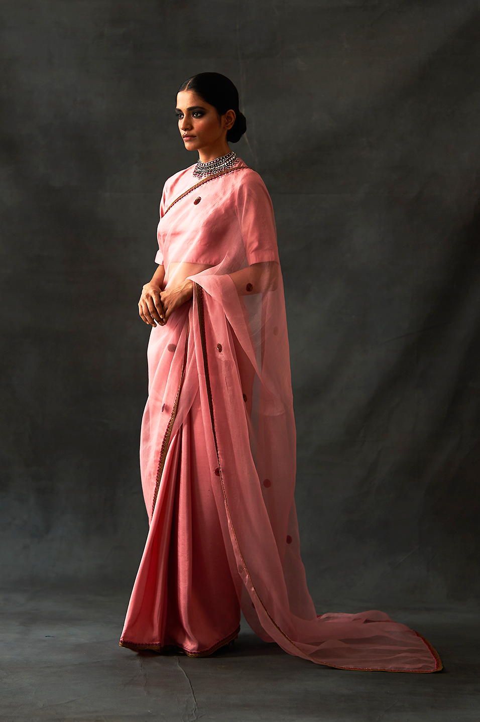 Ina Saree (Old Rose)