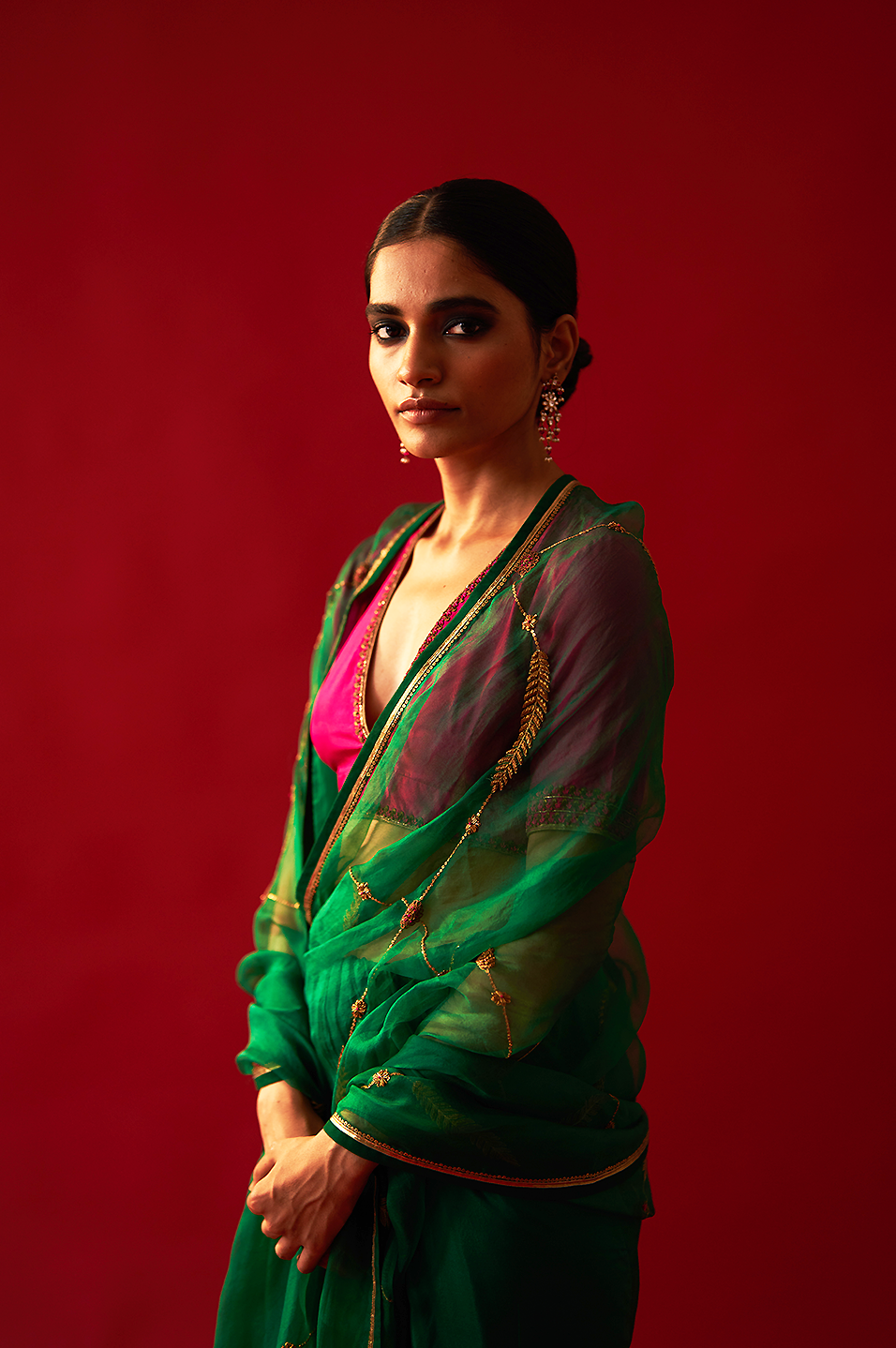 Sabaa Saree (Emerald Green)