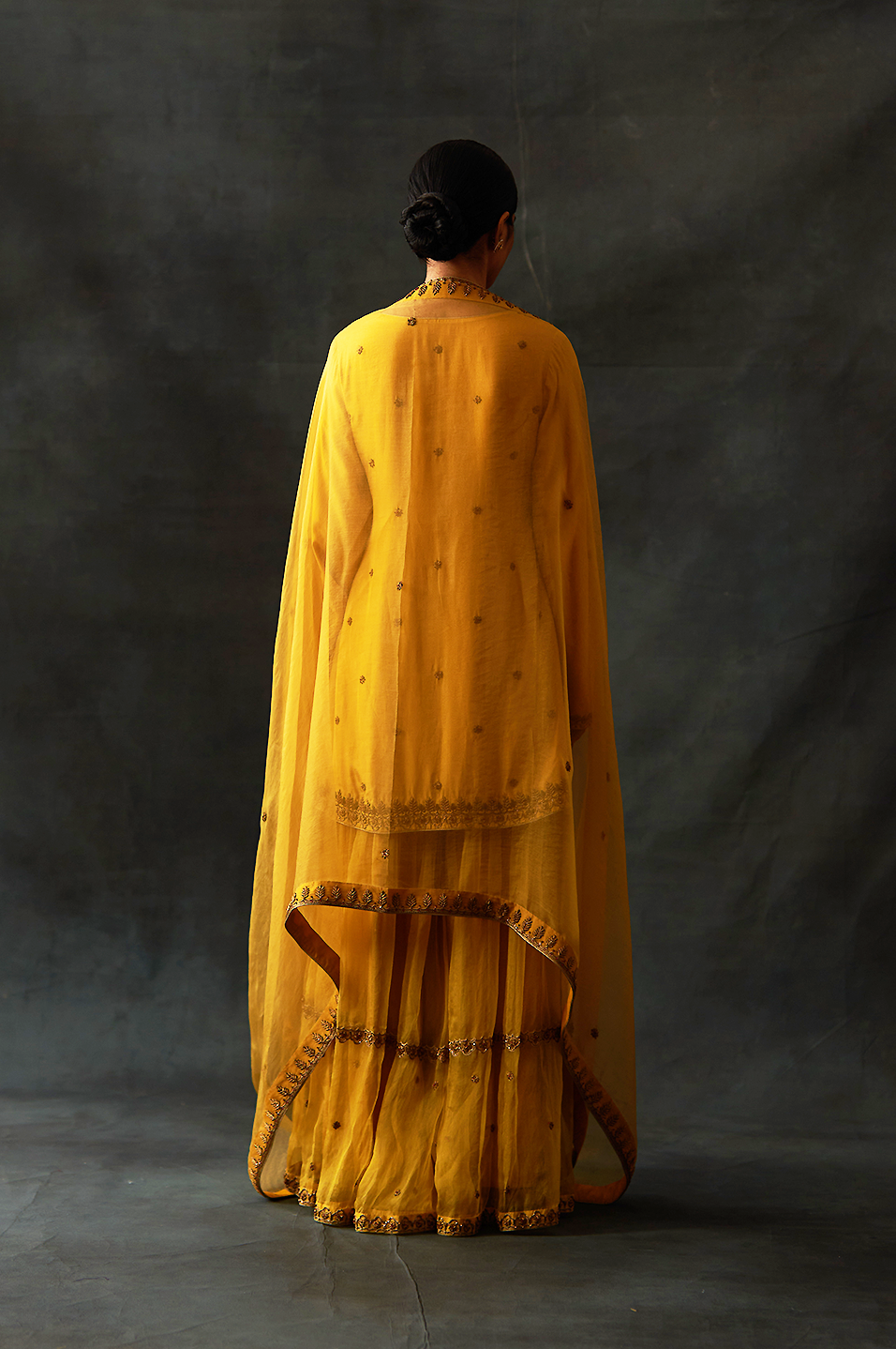Kiara Sharara Set (Mustard)