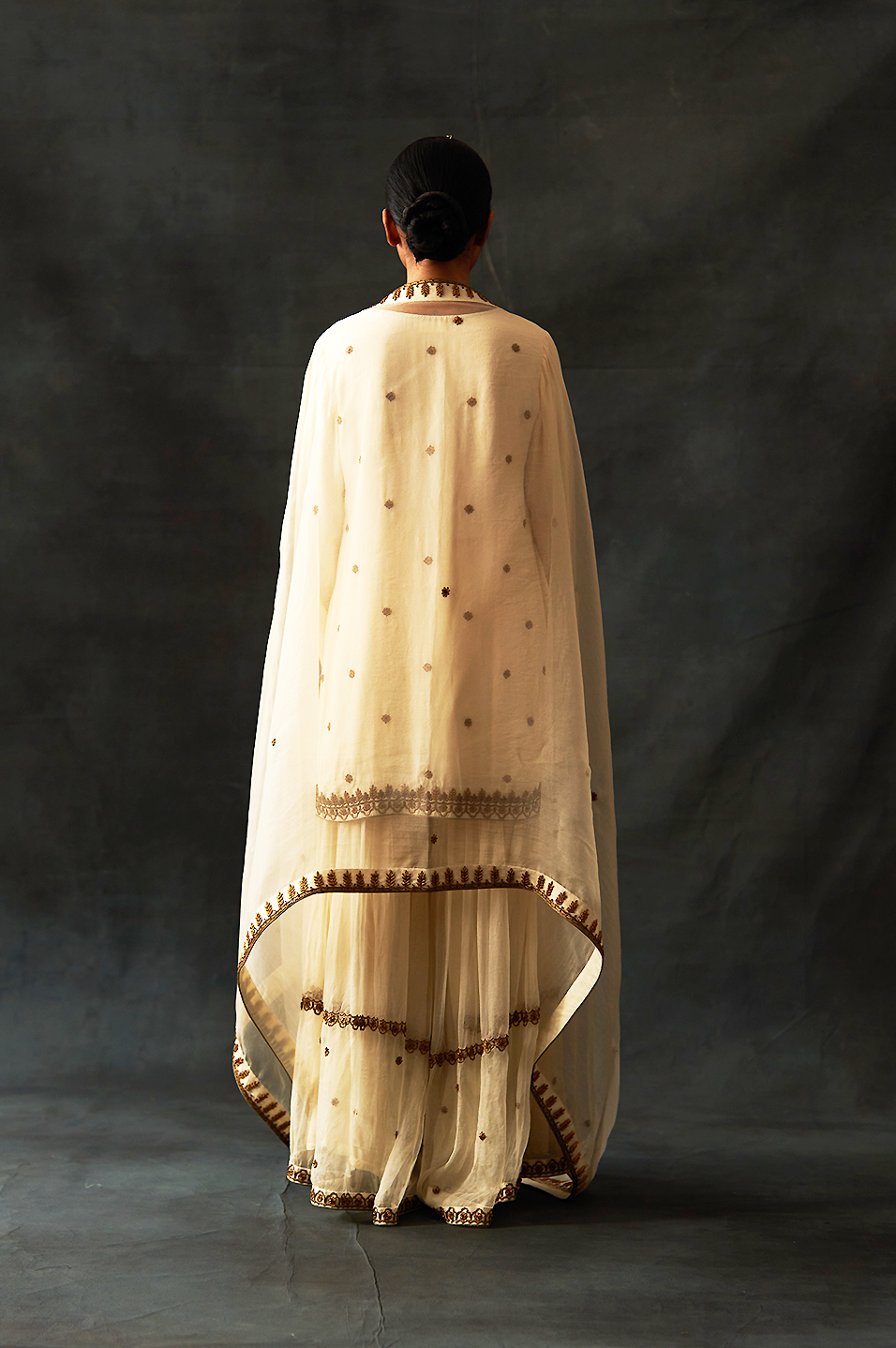 Kiara Sharara Set (Ivory)