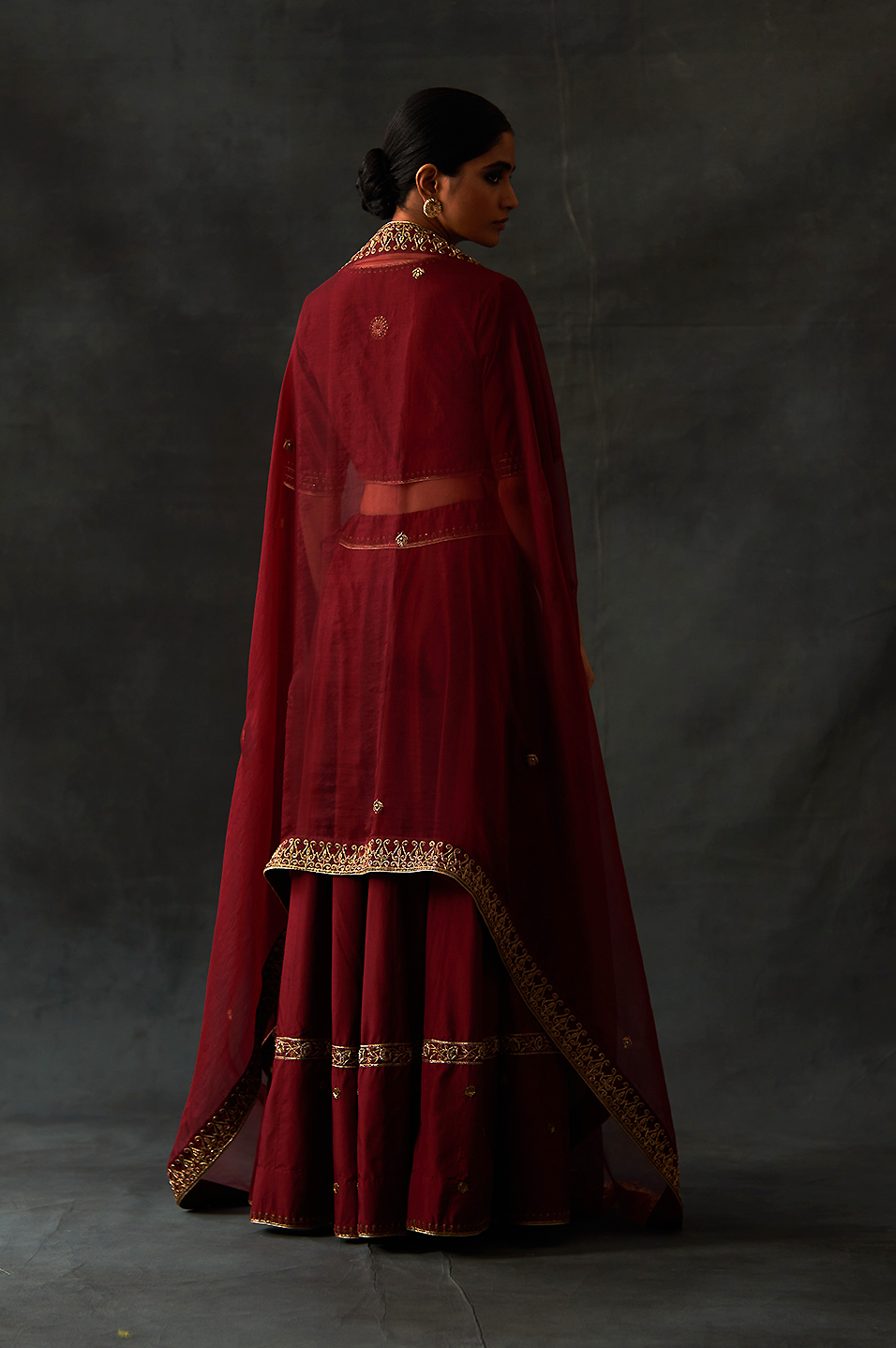 Shabnam Lehenga Set (Marsala)