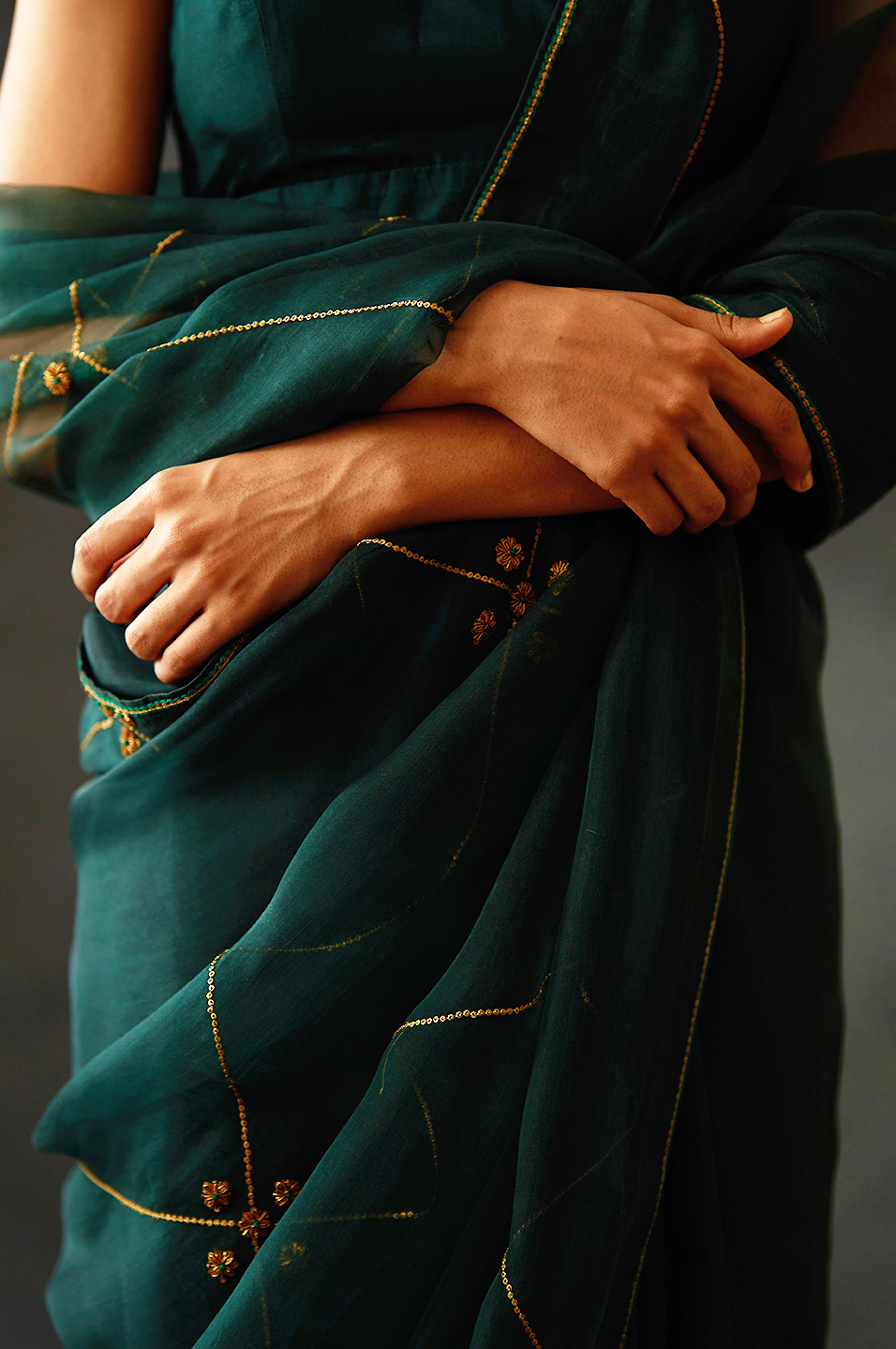 Muneer Saree (Teal)