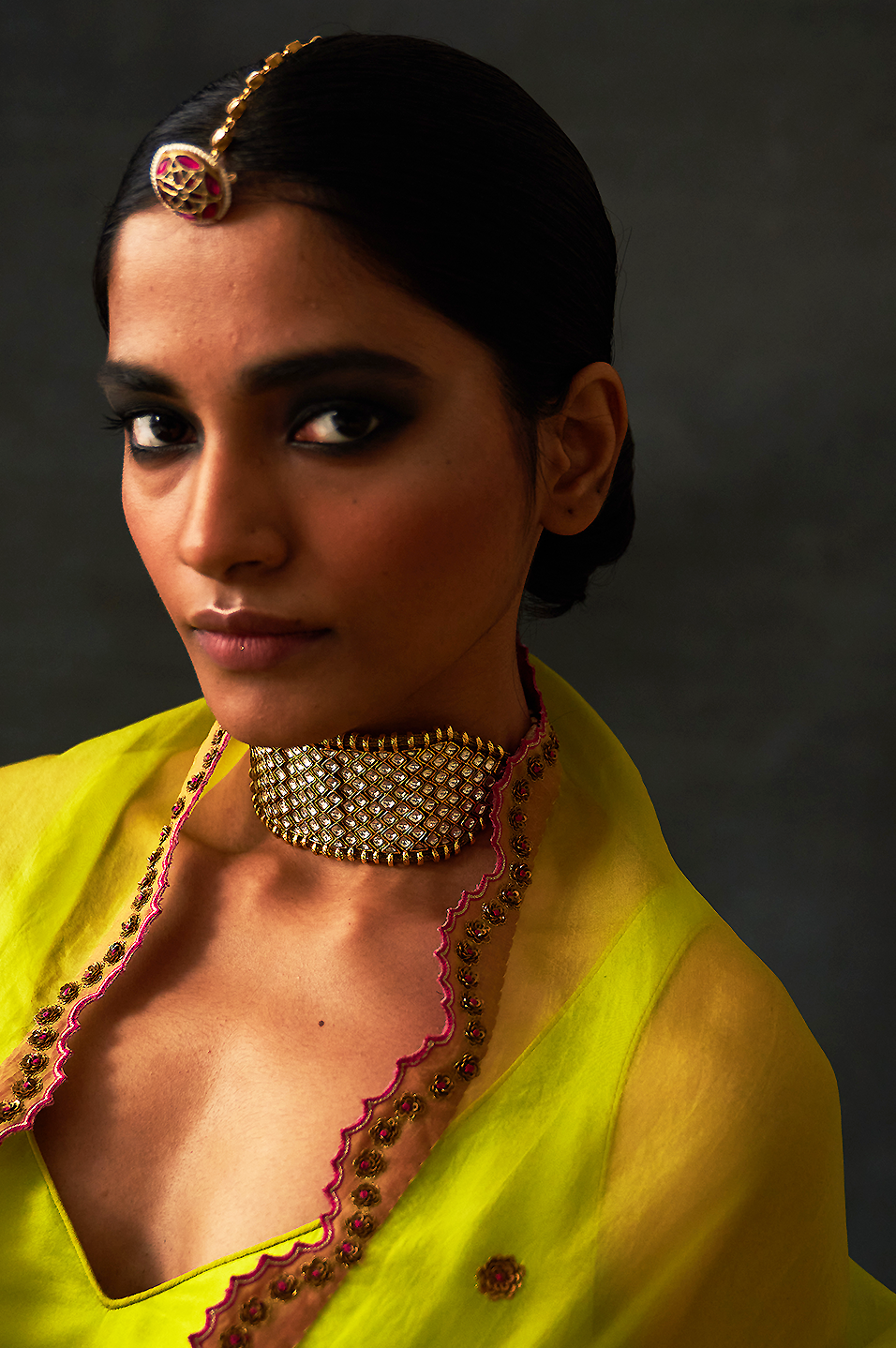 Roshani Saree (Lime)