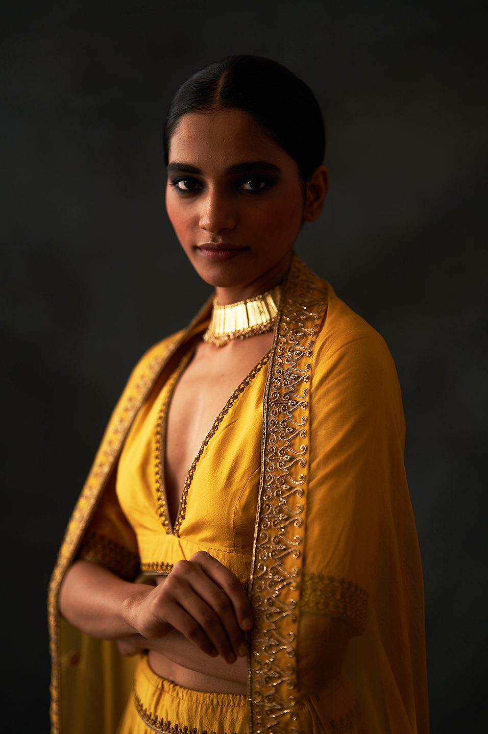 Shabnam Lehenga Set (Mustard Yellow)