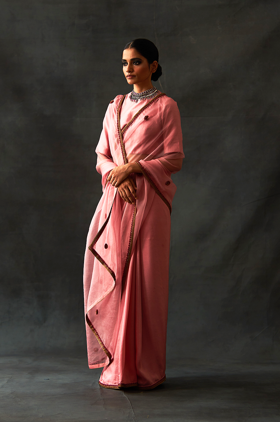 Ina Saree (Old Rose)