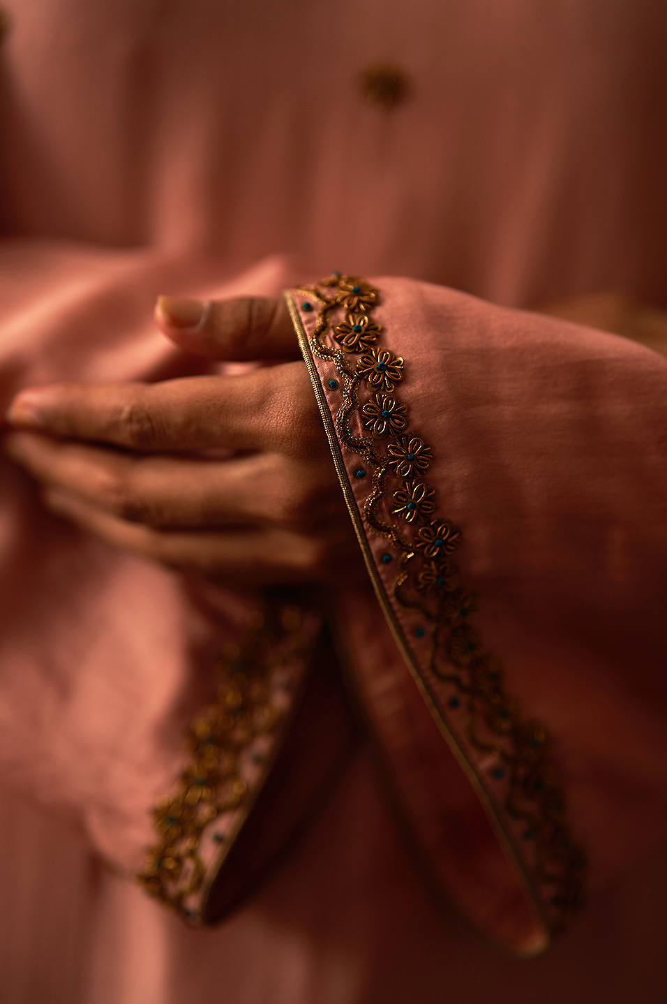 Kiara Sharara Set (Old Rose)