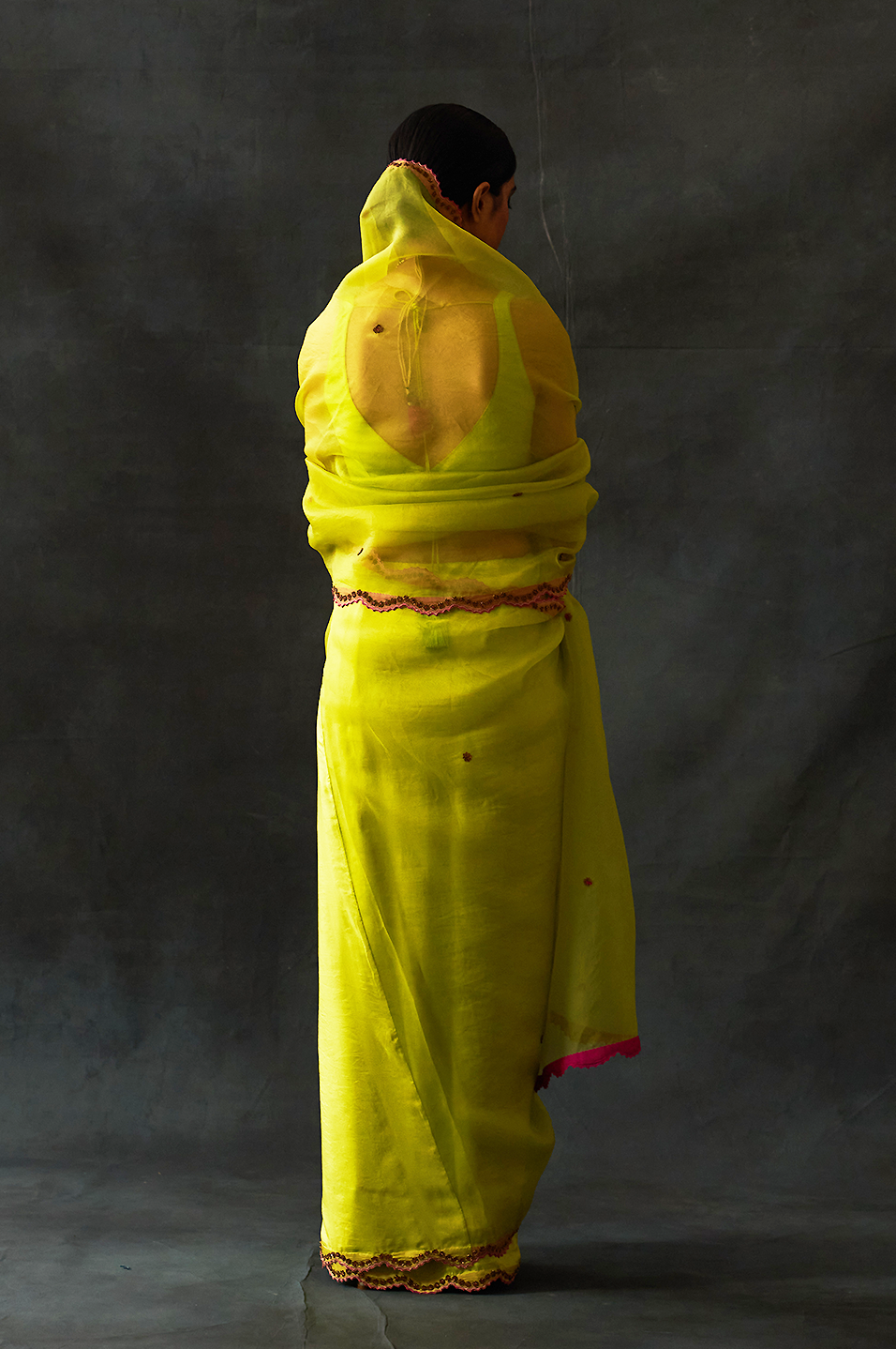 Roshani Saree (Lime)