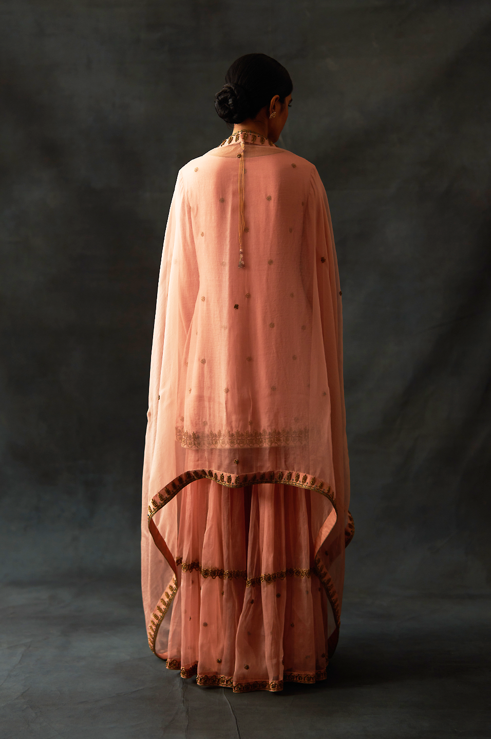 Kiara Sharara Set (Old Rose)