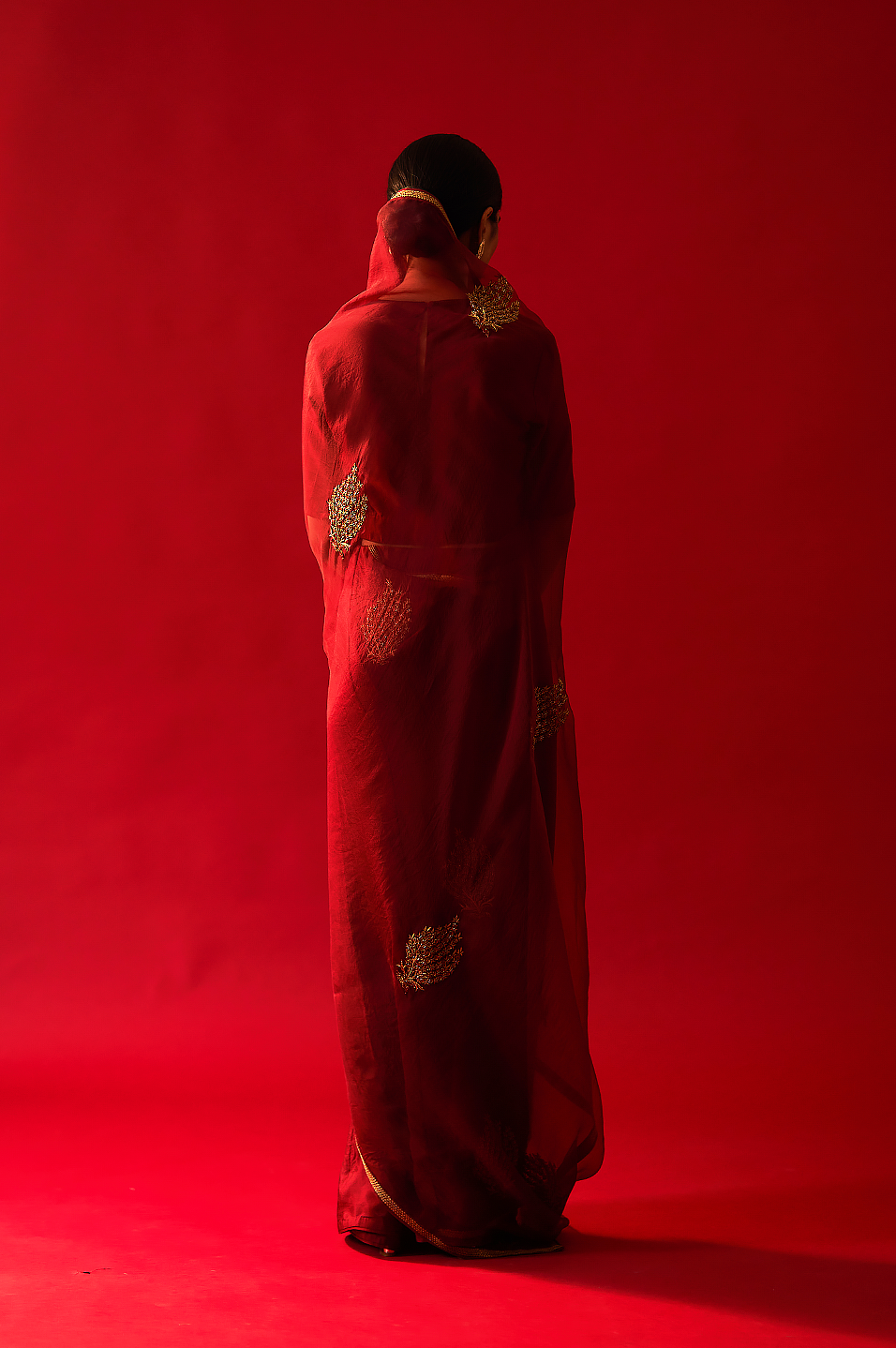 Jameelah Saree (Maroon Red)