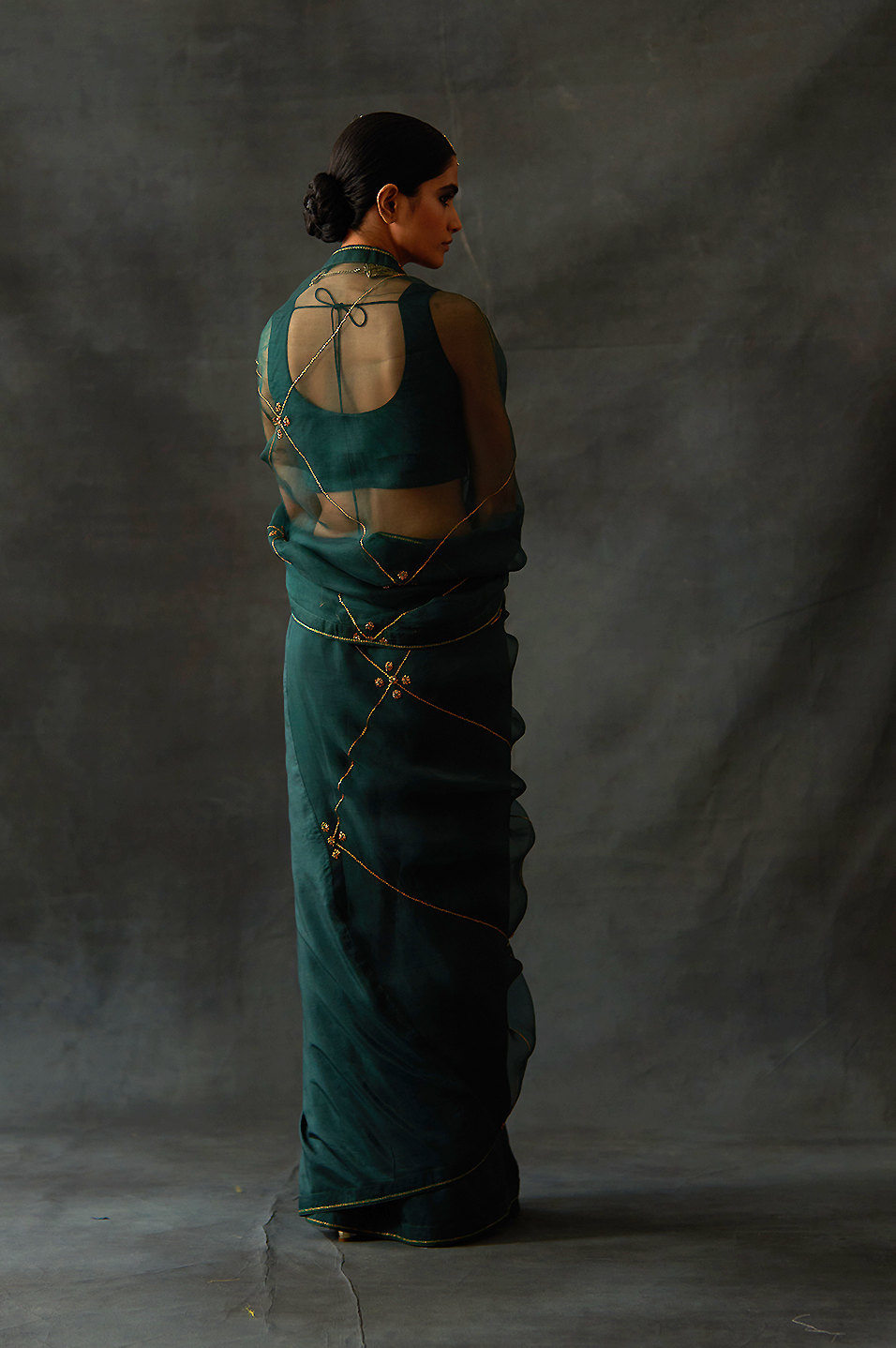Muneer Saree (Teal)