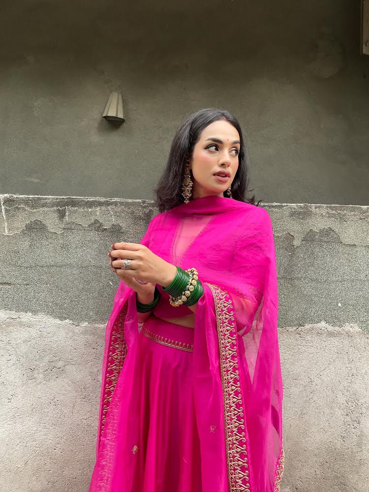 Shabhnam Lehenga Set RANI PINK NEHA SINGH)