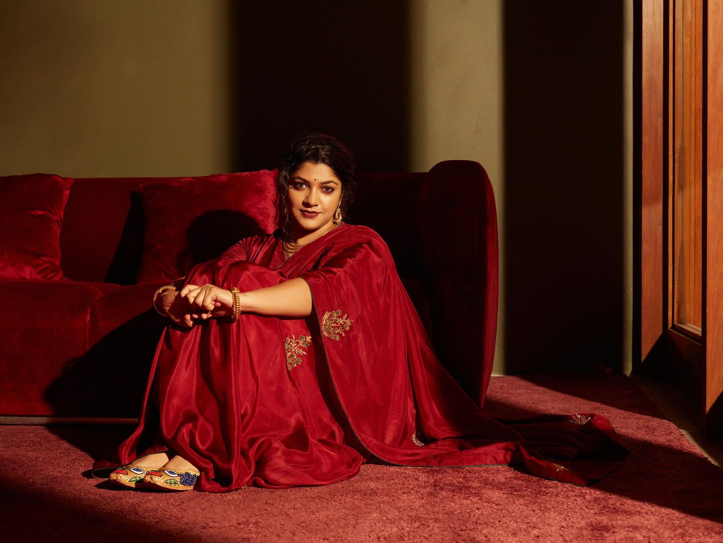 DEVIKA SAREE - MAROON RED (APARNA BALAMURALI)