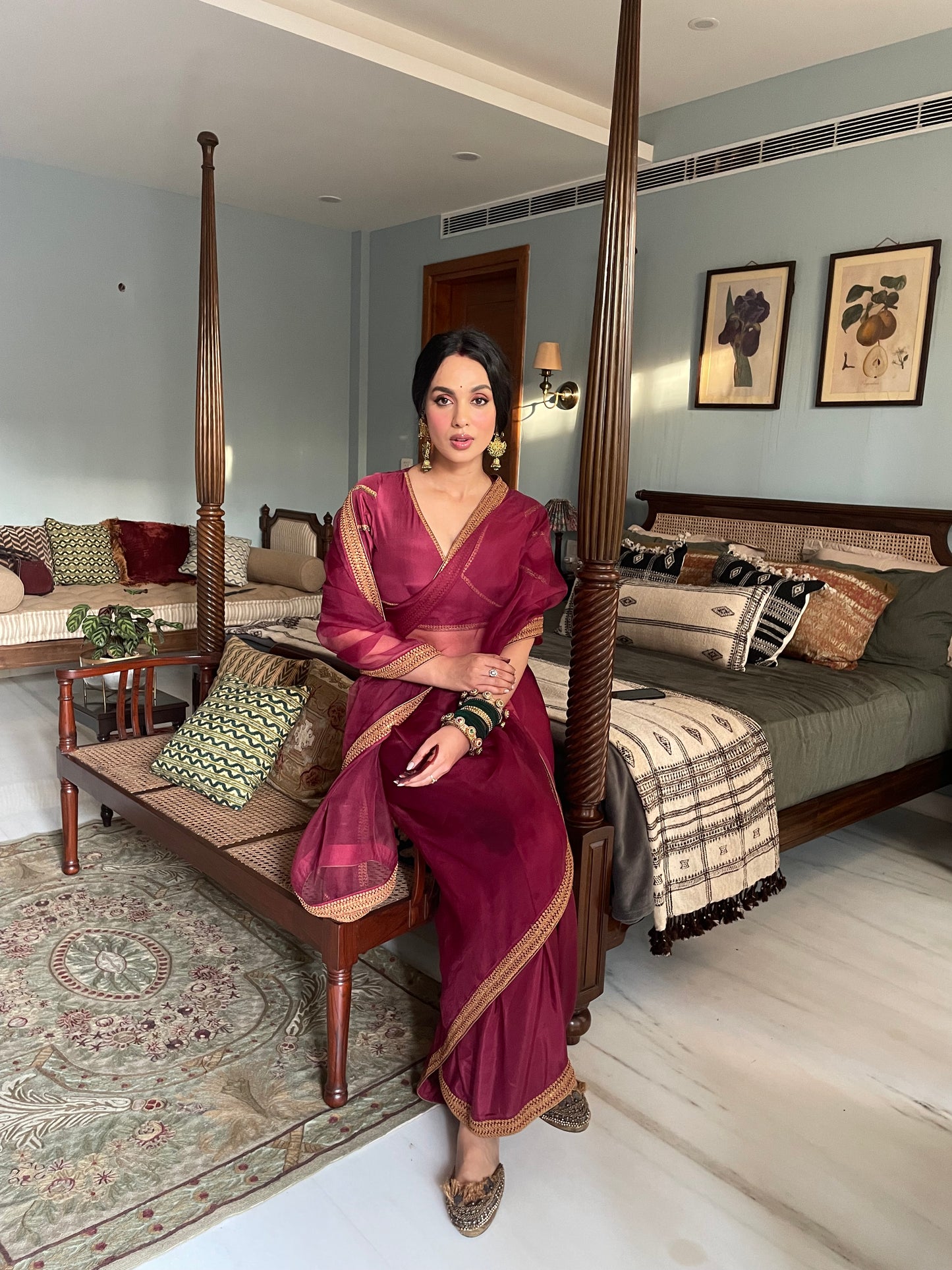 Zareen Saree (Maroon- NEHA)