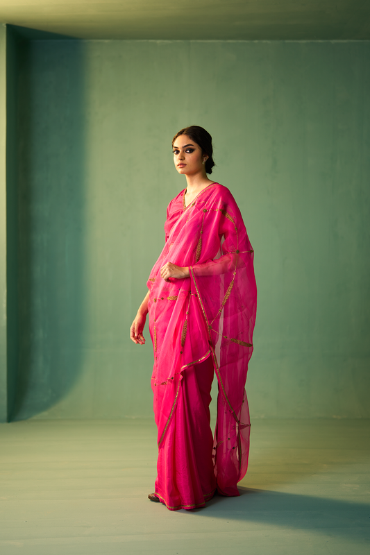 Sabaa Saree -RANI PINK