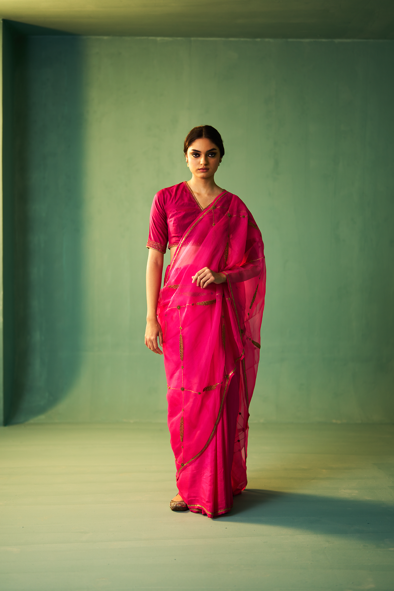 Sabaa Saree -RANI PINK
