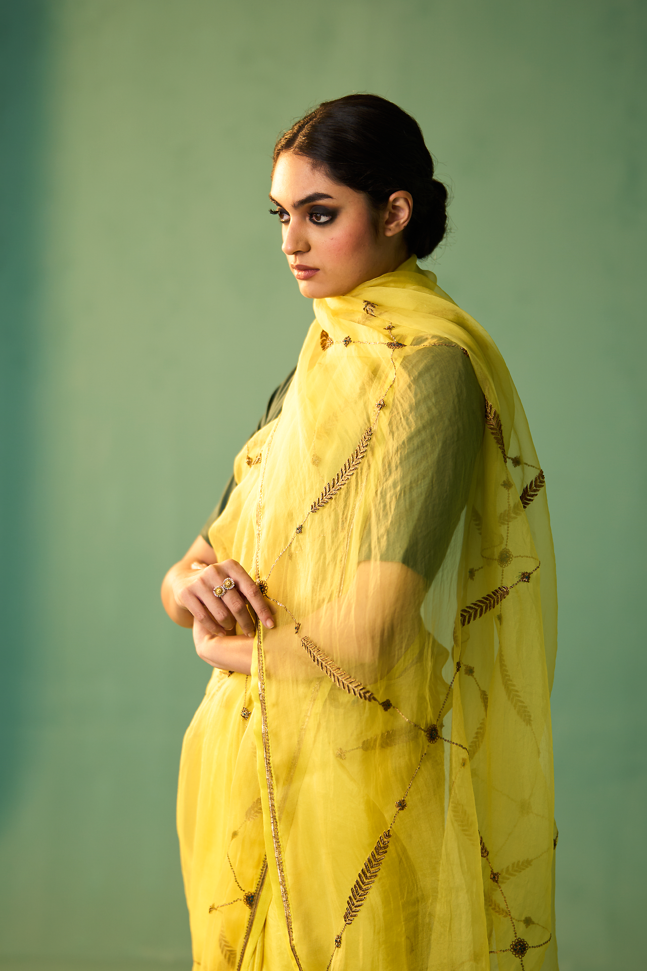 Sabaa Saree - Light Yellow