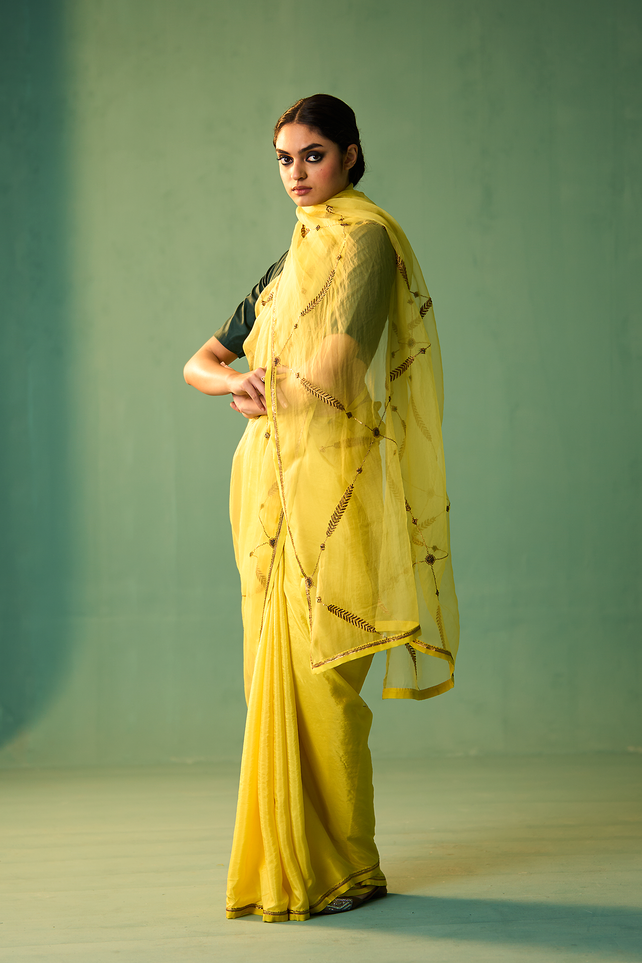 Sabaa Saree - Light Yellow