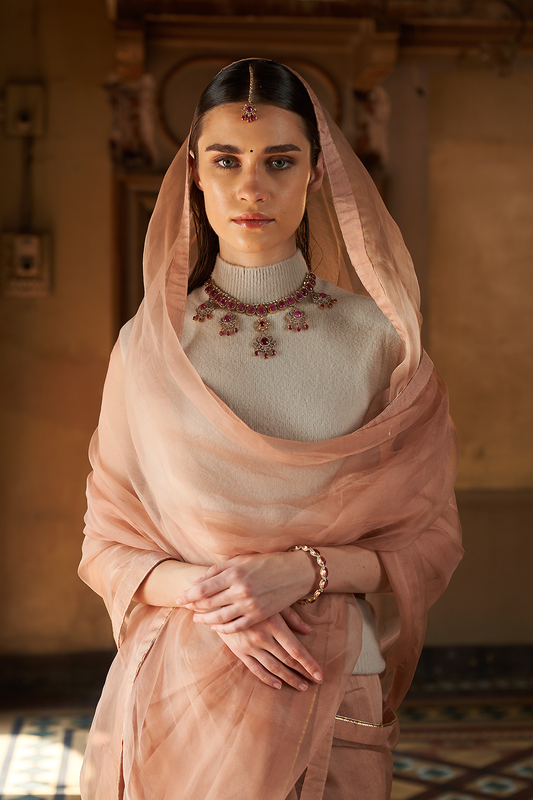 NAILA SAREE (BLUSH)