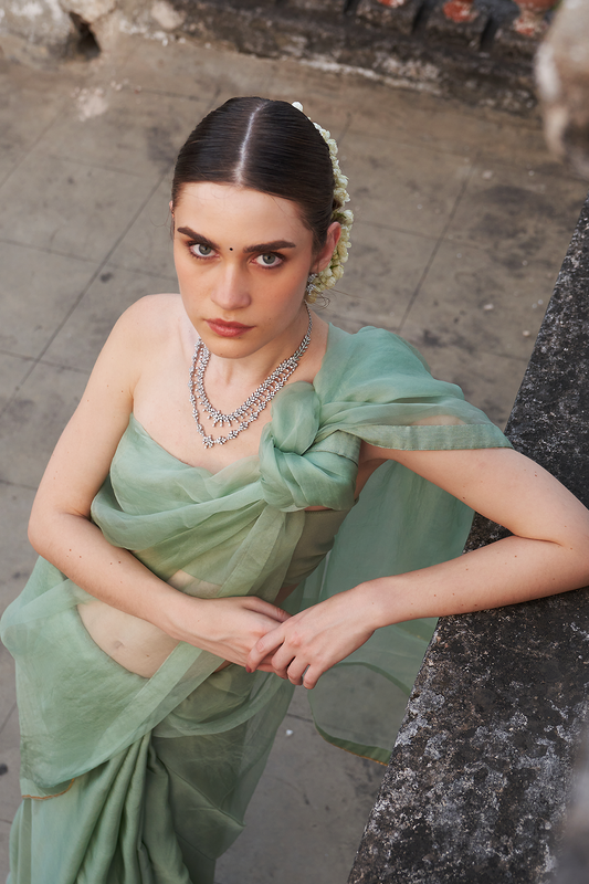 NAILA SAREE (MINT WHISPER)