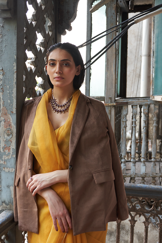 NAILA SAREE (SAFFRON BLISS)