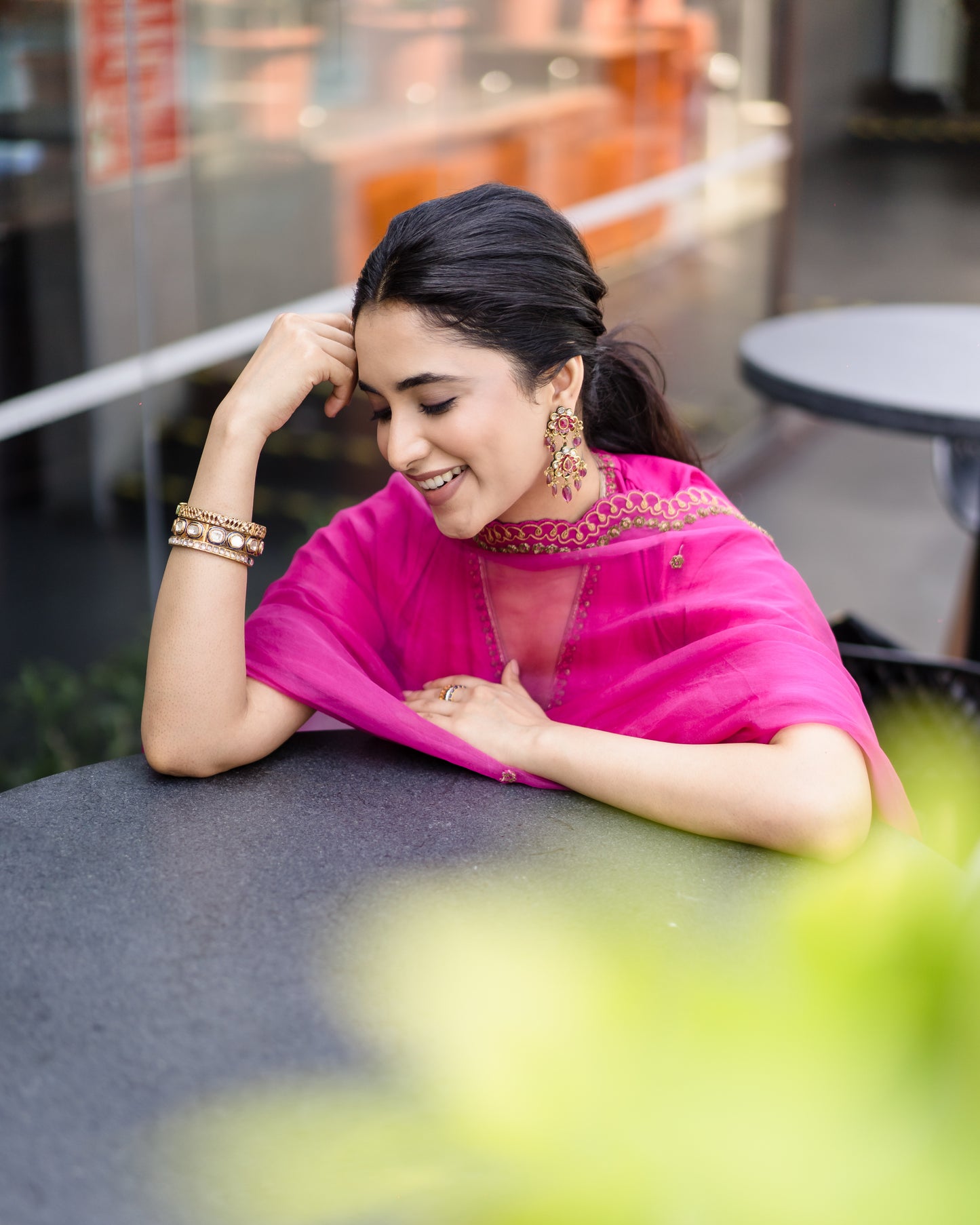 Nargis Lehenga Set Rani Pink (Priyanka Mohan)