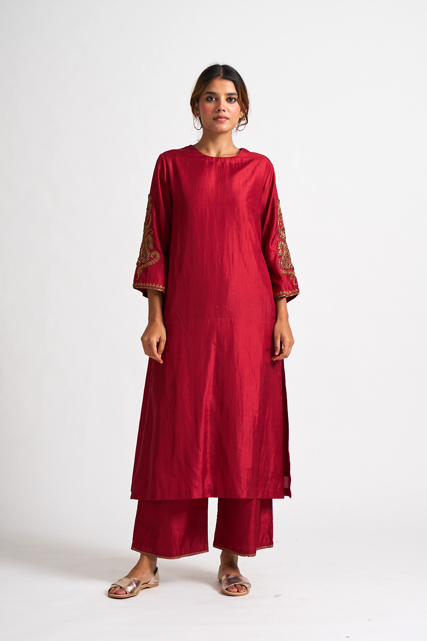 Aaliyah kurta set (Rani Pink)