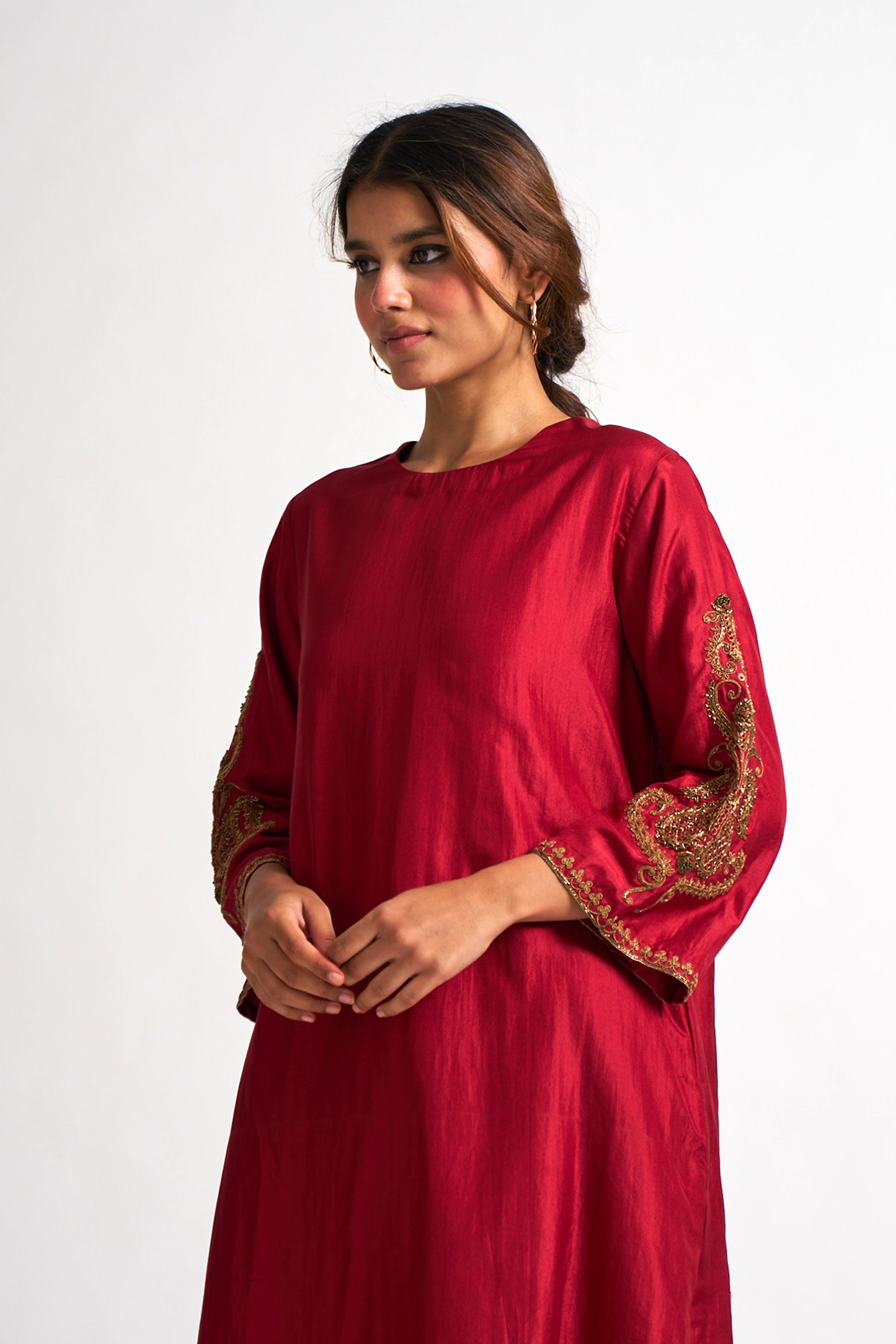 Aaliyah kurta set (Rani Pink)