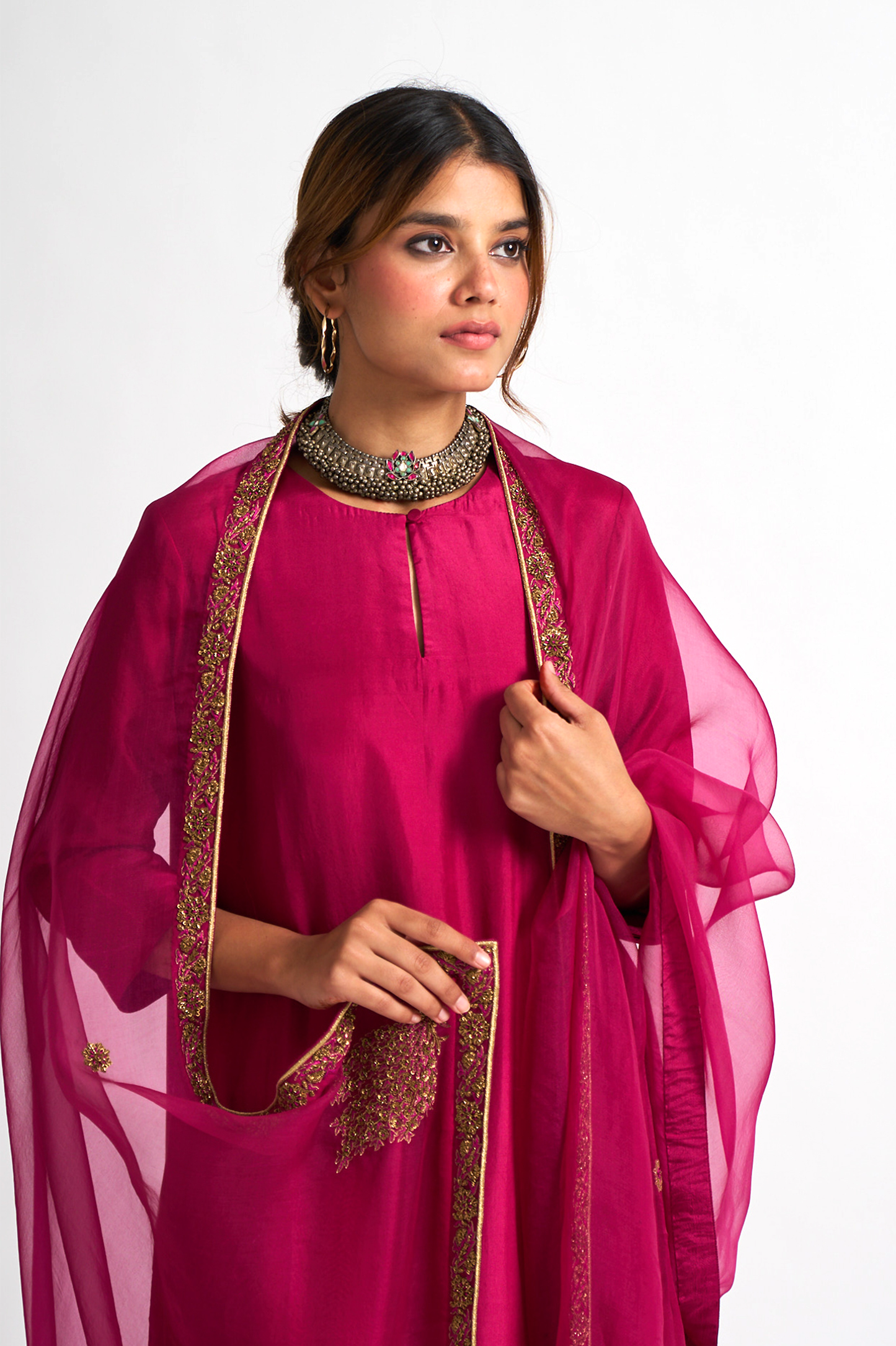 Aashna kurta Set (Magenta)