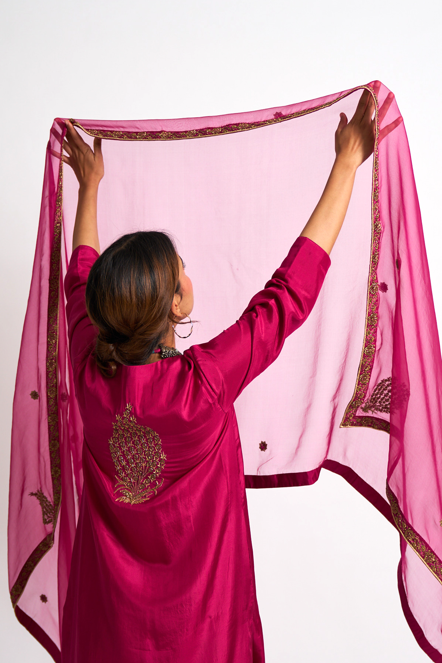 Aashna kurta Set (Magenta)