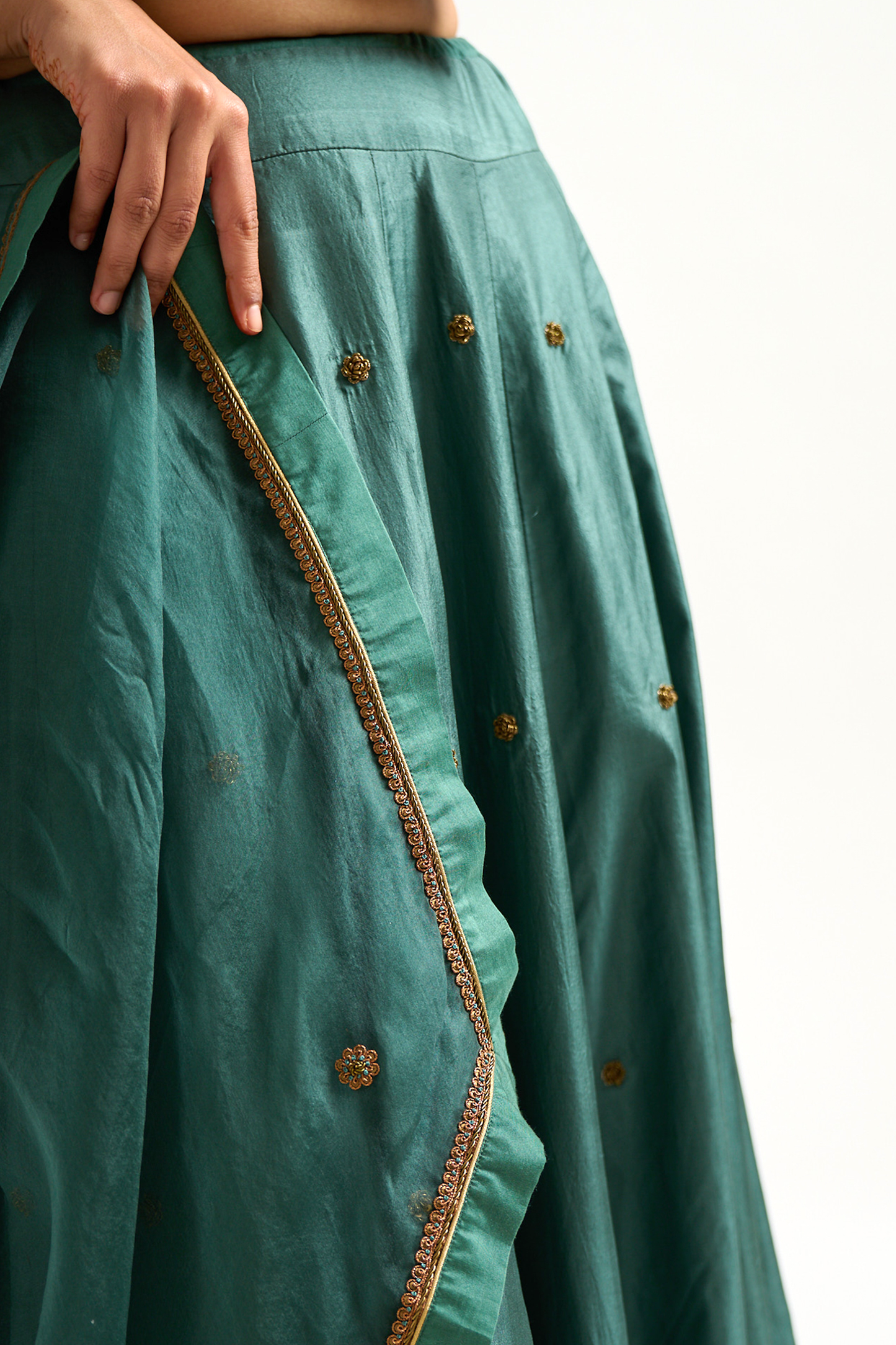 Aayat Lehenga Set (Teal)