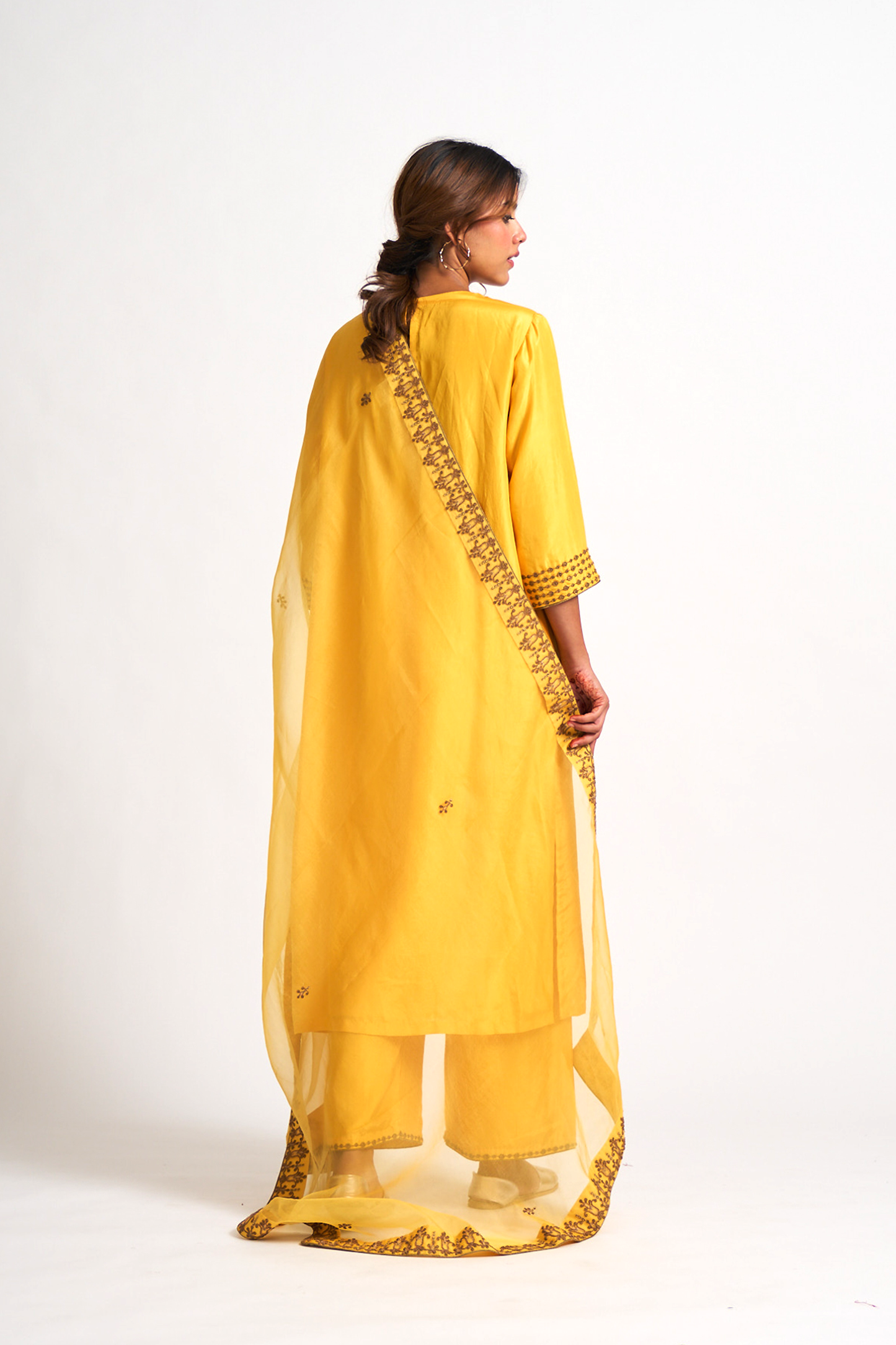 Adira Yellow Dupatta