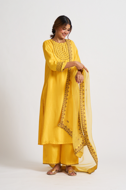 Adira Yellow Dupatta