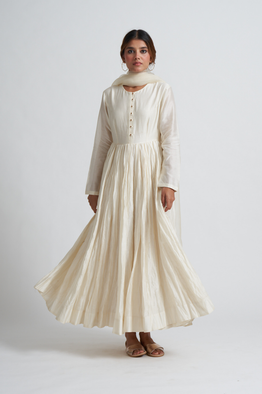 Aklaakh Anarkali Set (Ivory)
