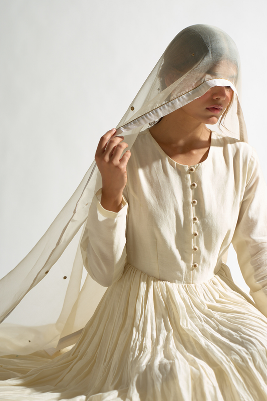 Akhlaakh Ivory Dupatta