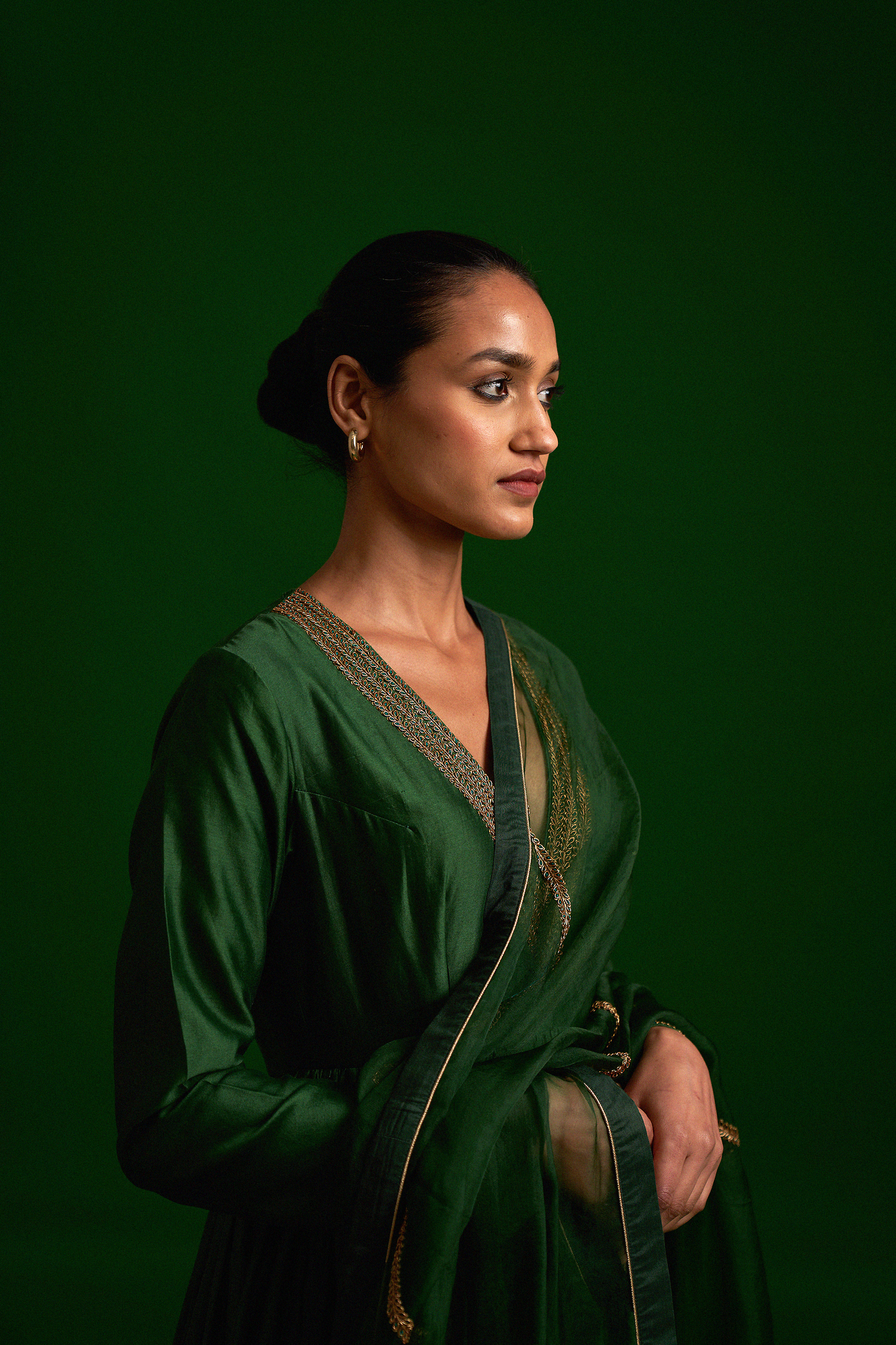 Falak Anarkali Set (Emerald)
