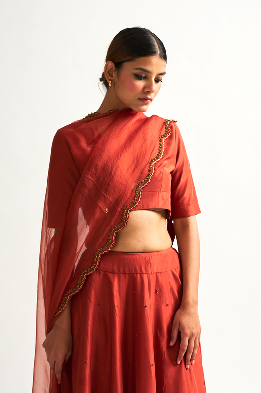 Nayab Rust Dupatta