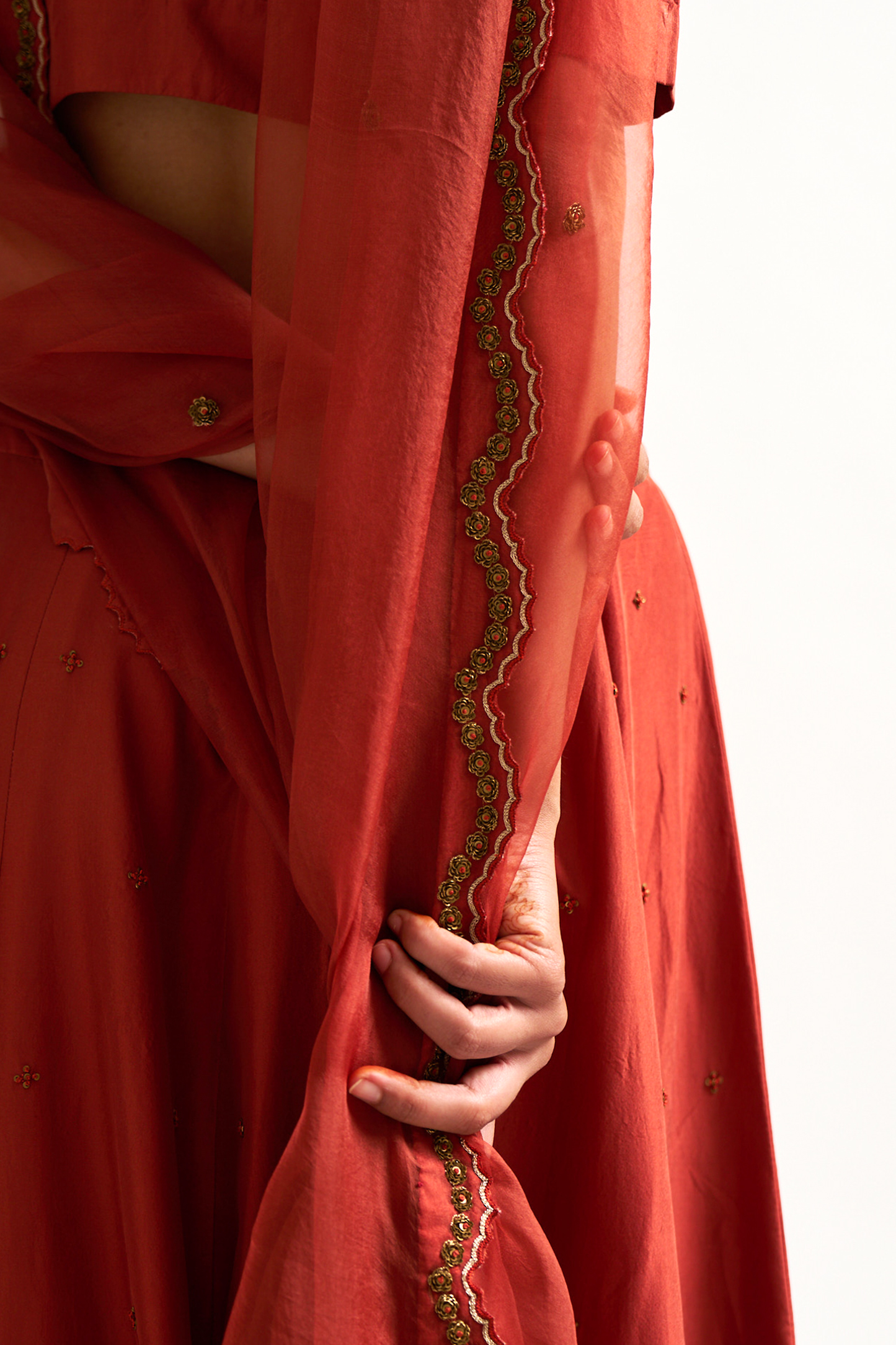 Nayab Rust Dupatta