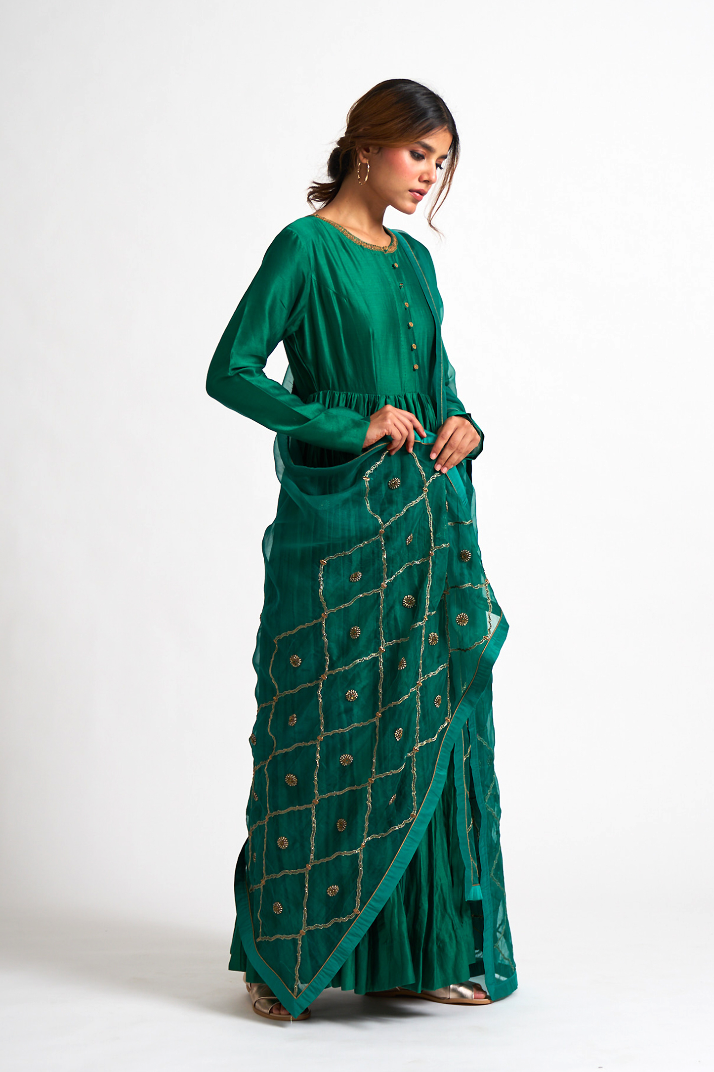 Ruksaana Emerald Dupatta