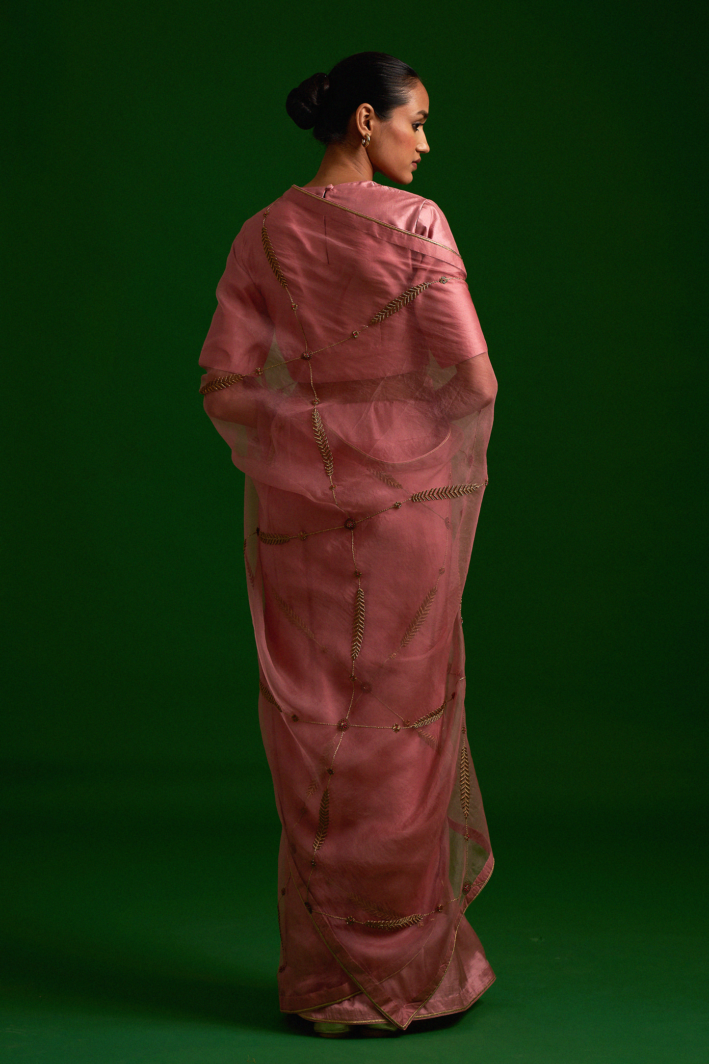 Sabaa Saree (Old Rose)