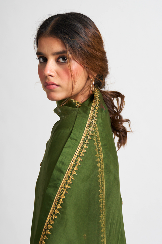Saara Olive Dupatta