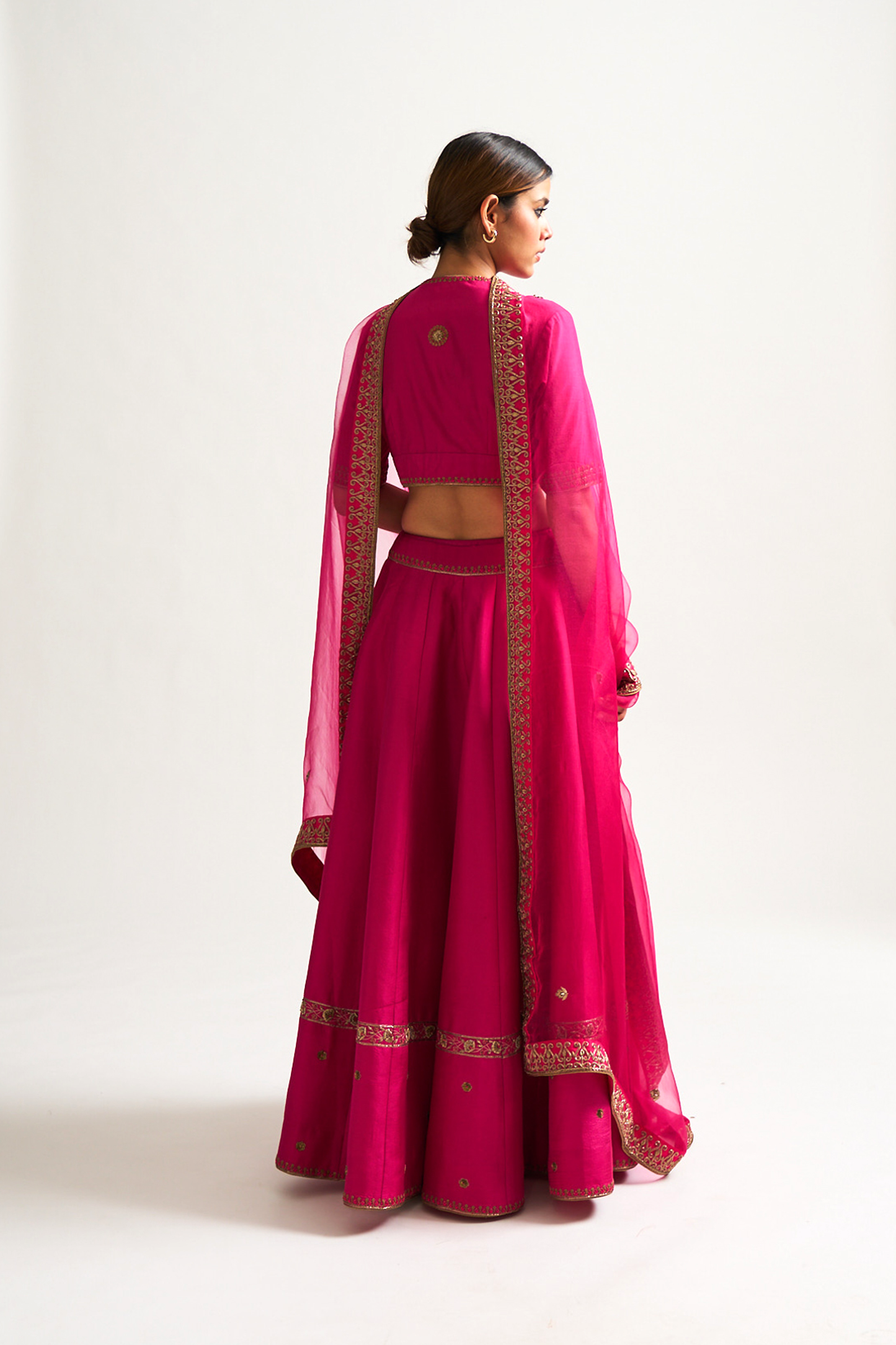Shabhnam Lehenga Set (Rani Pink)
