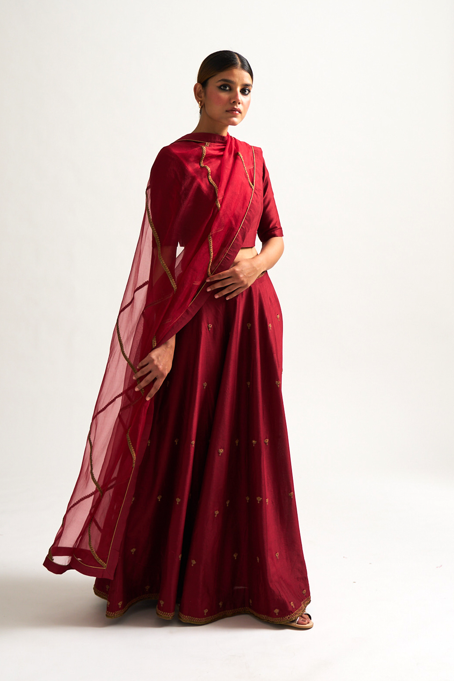 Serena Red Dupatta